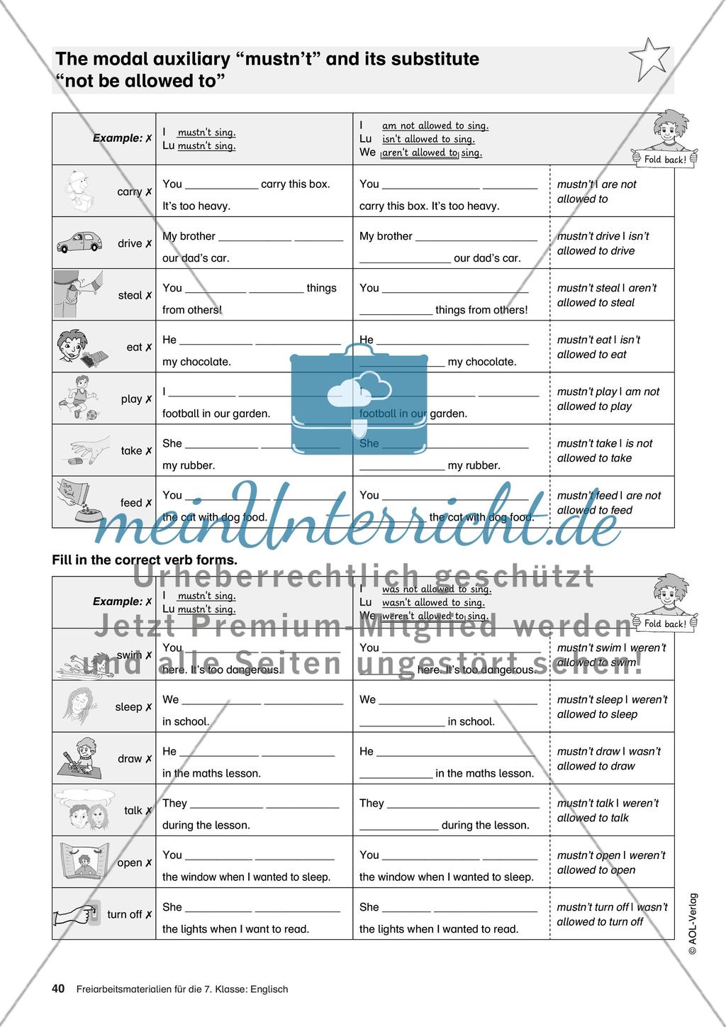 Freiarbeitsmaterialien für die 7. Klasse: Englisch - Teil 3 Preview 7