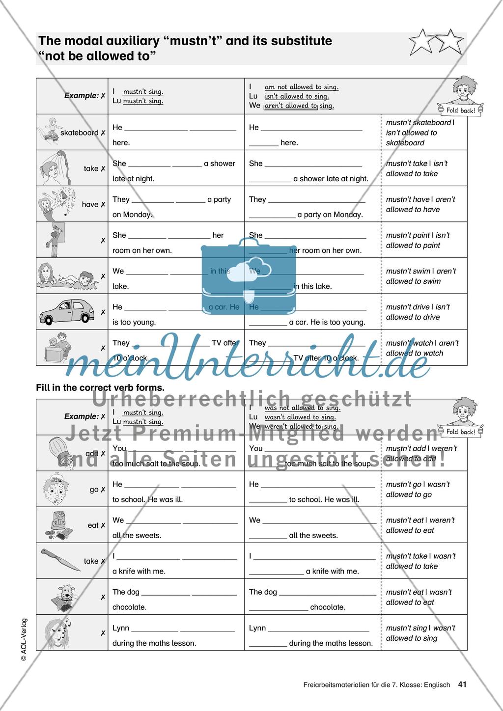 Freiarbeitsmaterialien für die 7. Klasse: Englisch - Teil 3 Preview 8