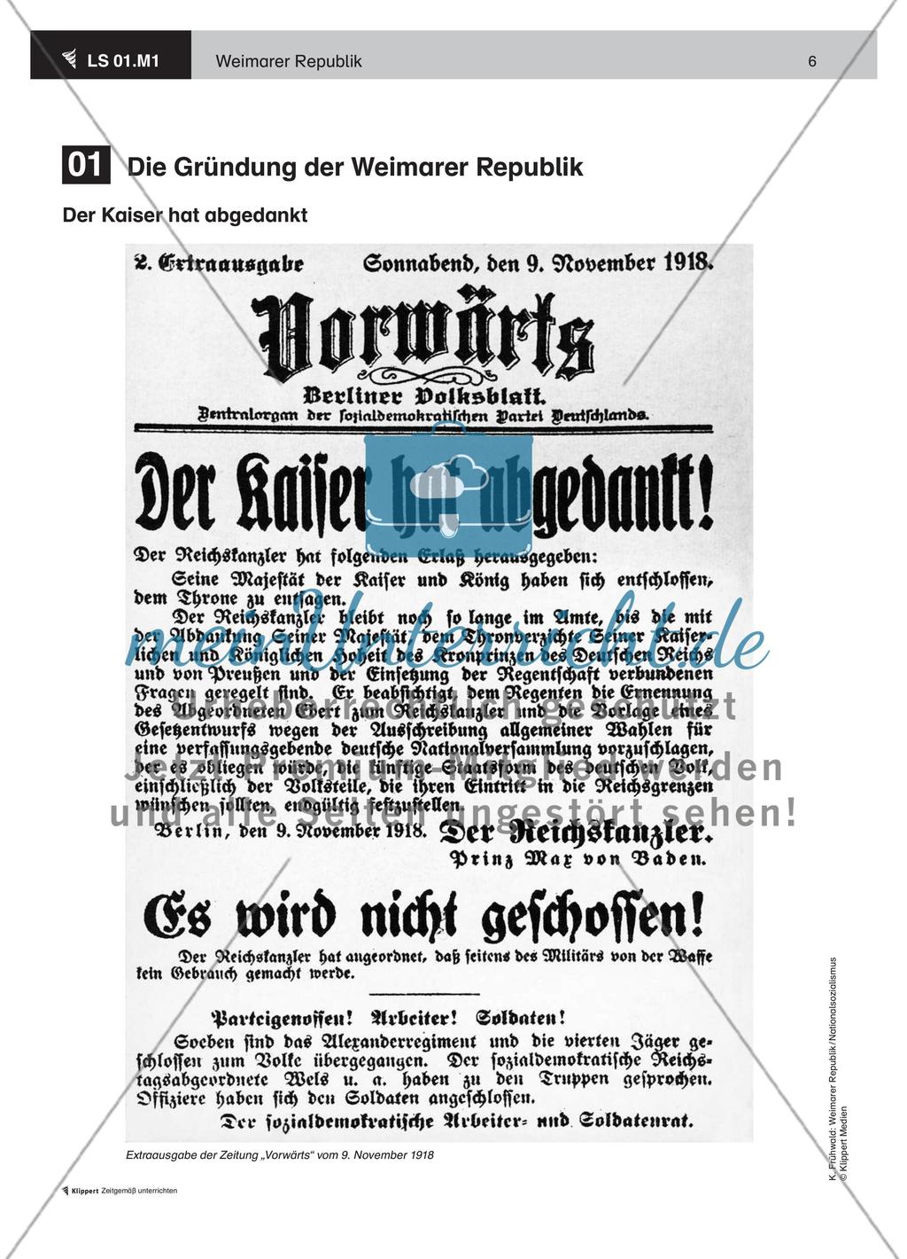 LS 01 Die Gründung der Weimarer Republik Preview 2