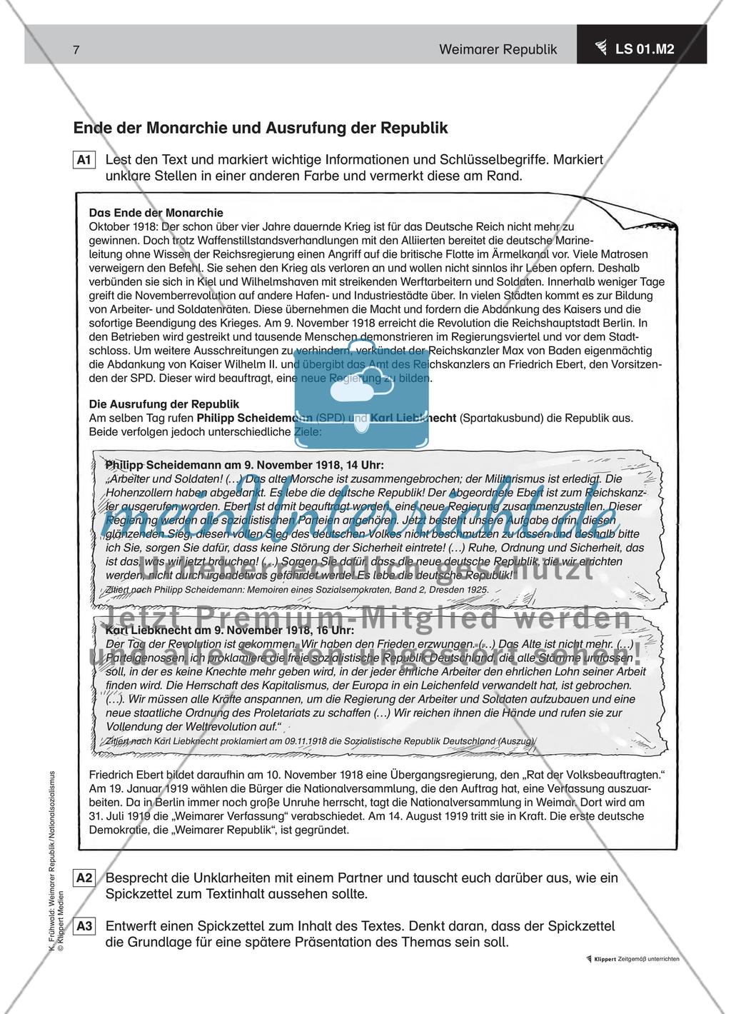 LS 01 Die Gründung der Weimarer Republik Preview 3