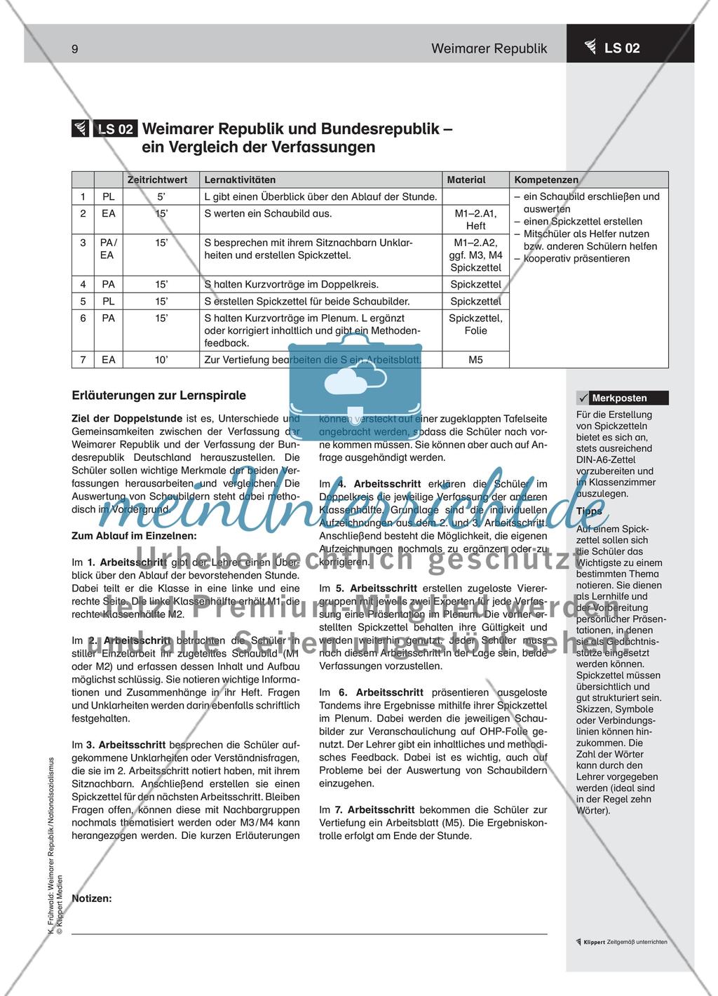 LS 02 Weimarer Republik und Bundesrepublik – ein Vergleich der Verfassungen Preview 1