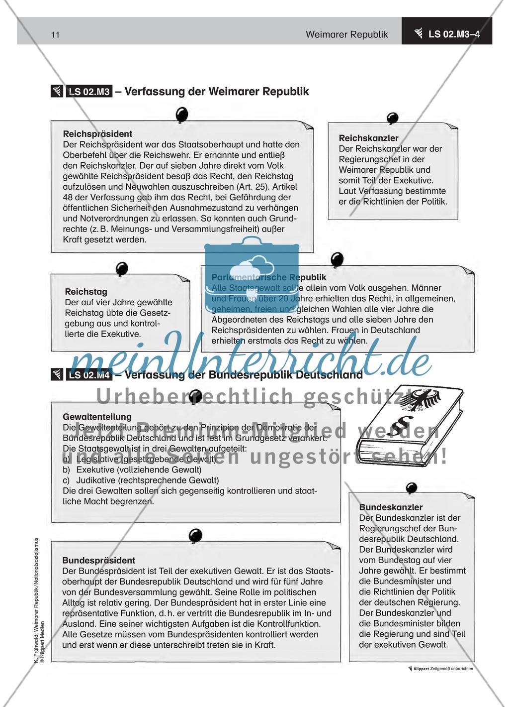 LS 02 Weimarer Republik und Bundesrepublik – ein Vergleich der Verfassungen Preview 3