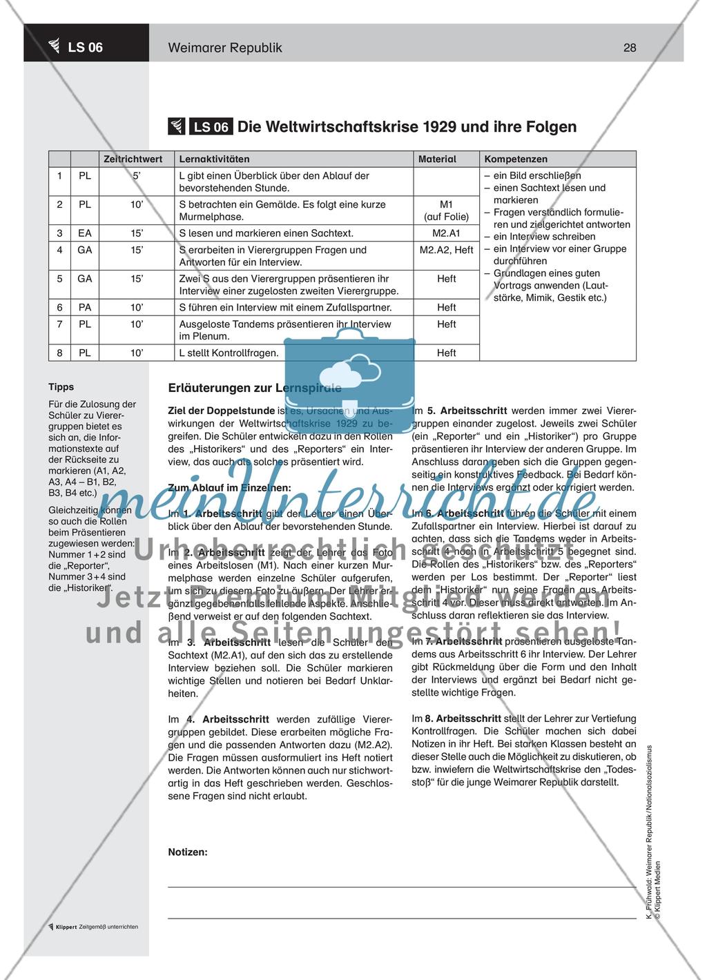 LS 06 Die Weltwirtschaftskrise 1929 und ihre Folgen Preview 1