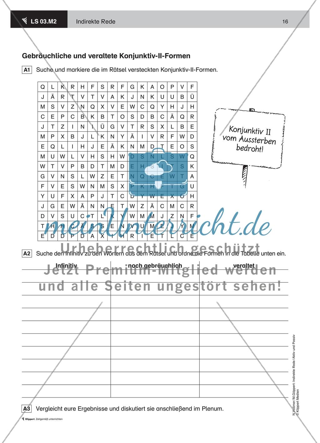 Konjunktiv II – „Mein Hut, der hat drei Ecken“ Preview 3