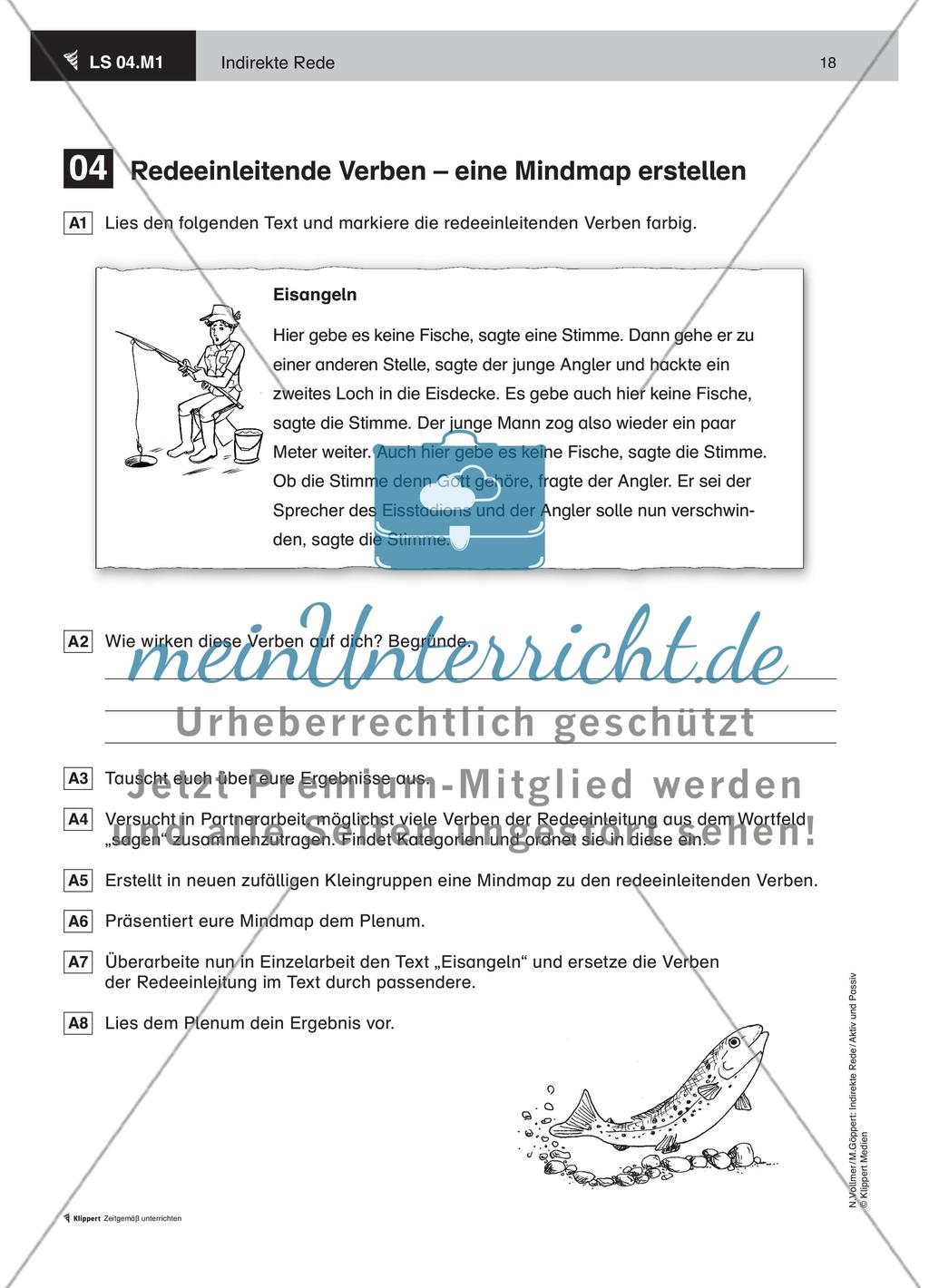 Redeeinleitende Verben – eine Mindmap erstellen Preview 2