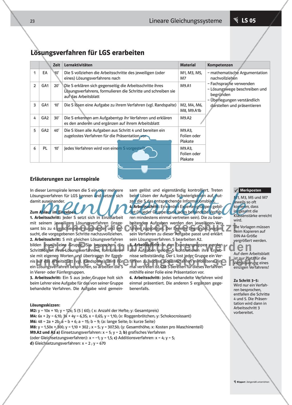 LS 05 Lösungsverfahren für LGS erarbeiten Preview 1