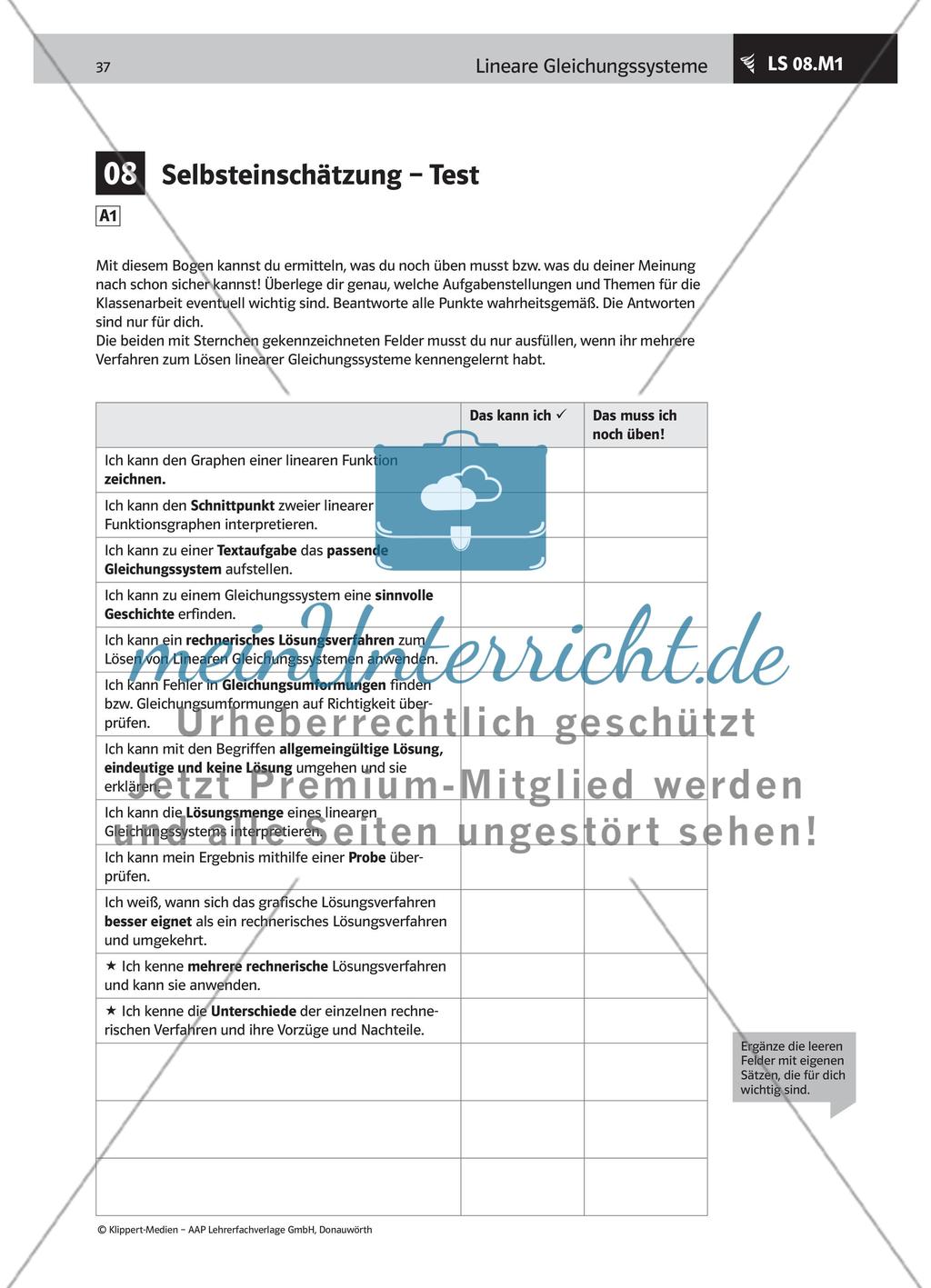LS 08 Selbsteinschätzung – Test Preview 2
