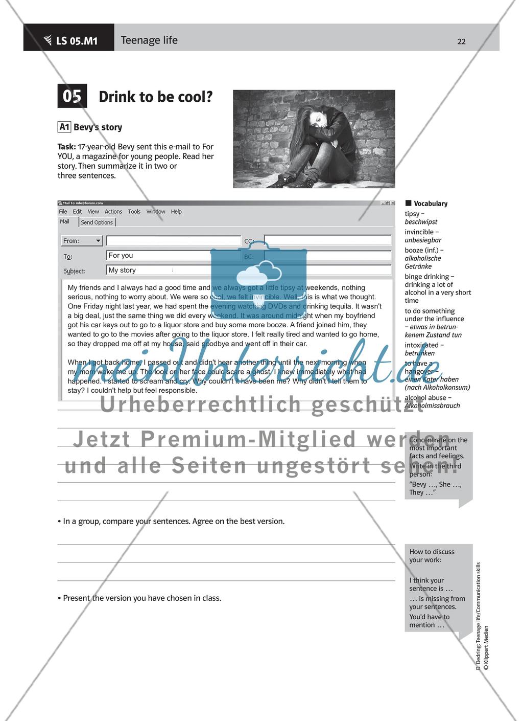 LS 05 Texte verstehen und verarbeiten: Drink to be cool? Preview 3