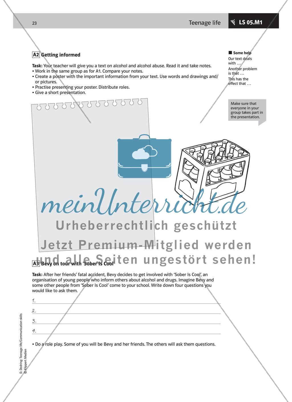 LS 05 Texte verstehen und verarbeiten: Drink to be cool? Preview 4