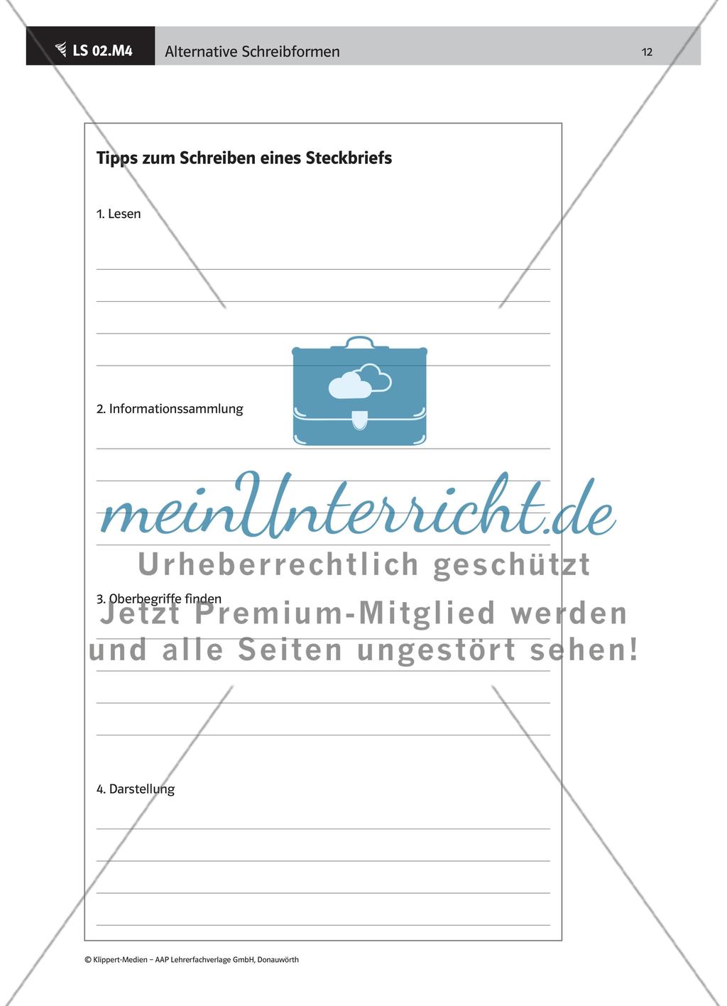 Schreibtipps für einen Steckbrief erstellen Preview 5