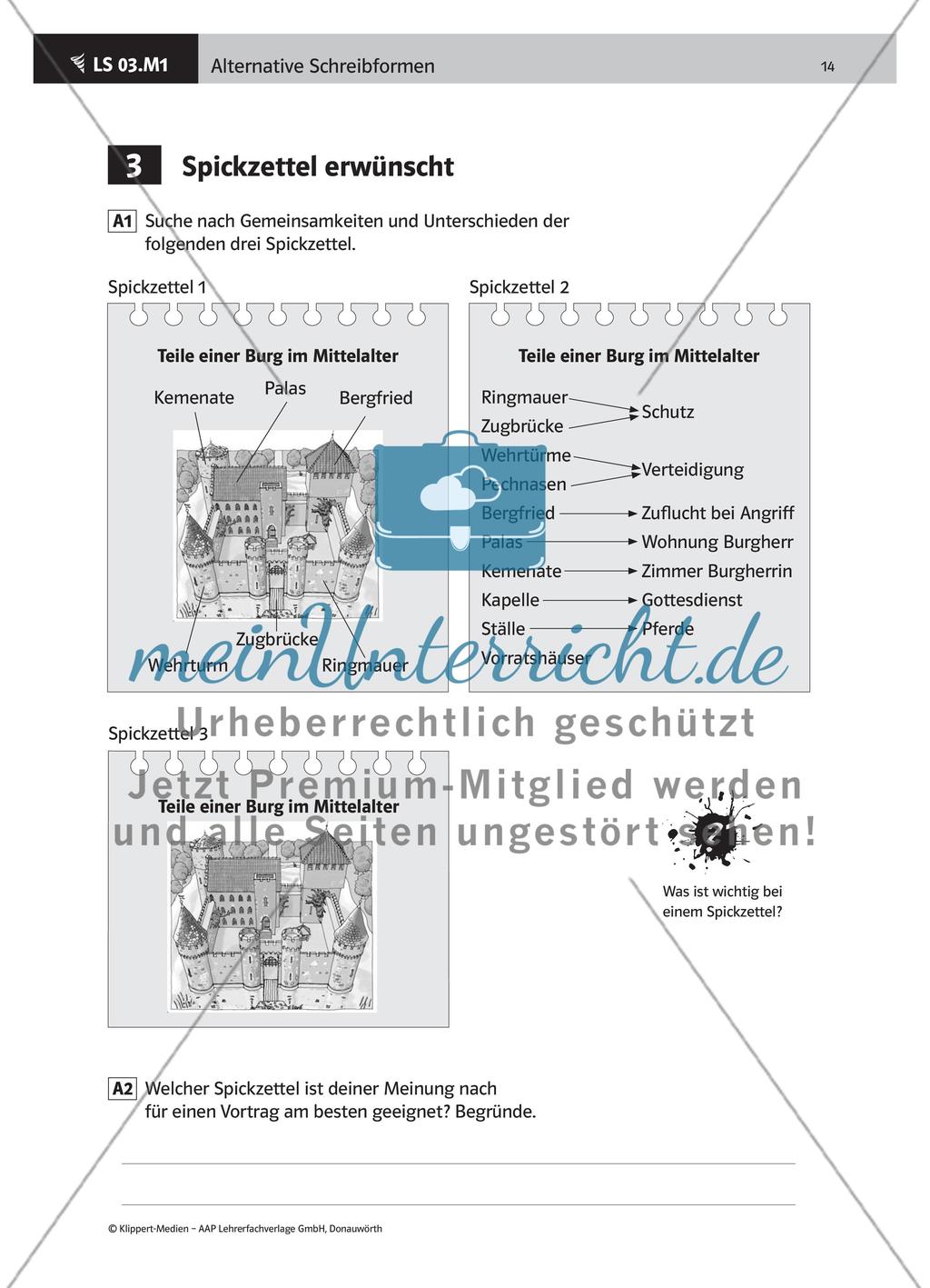 Schreibtipps zur Gestaltung eines Spickzettels erstellen Preview 2