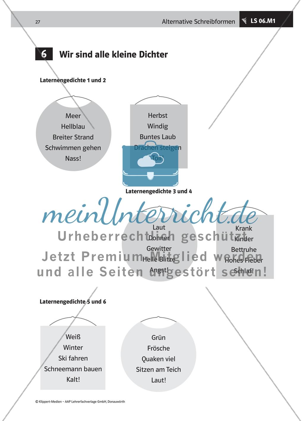 Kriterien eines Laternengedichts erarbeiten Preview 2