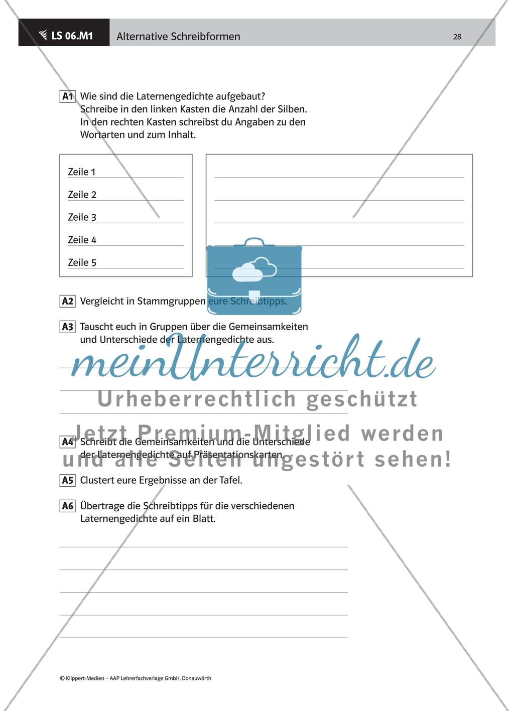 Kriterien eines Laternengedichts erarbeiten Preview 3
