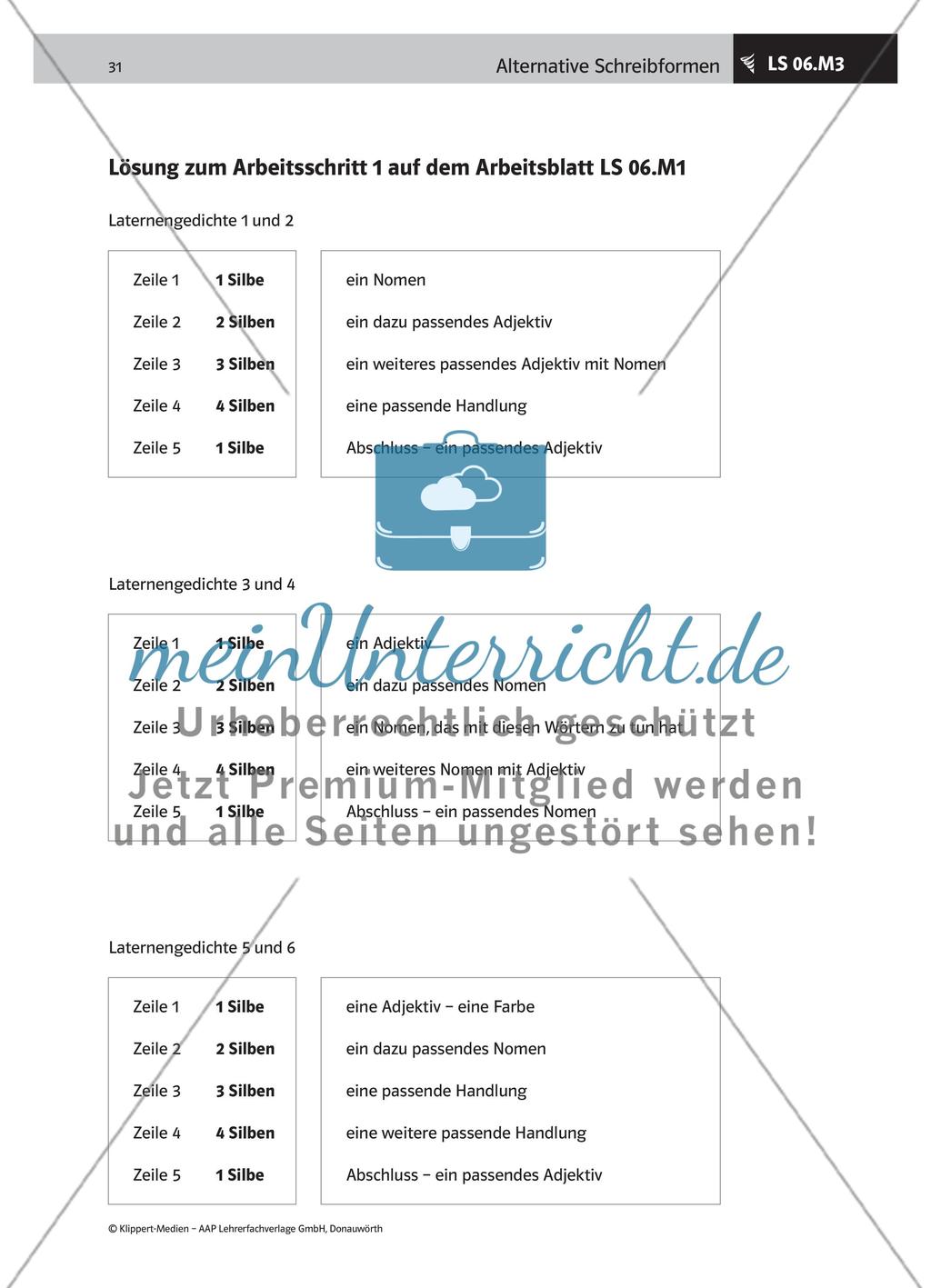 Kriterien eines Laternengedichts erarbeiten Preview 6