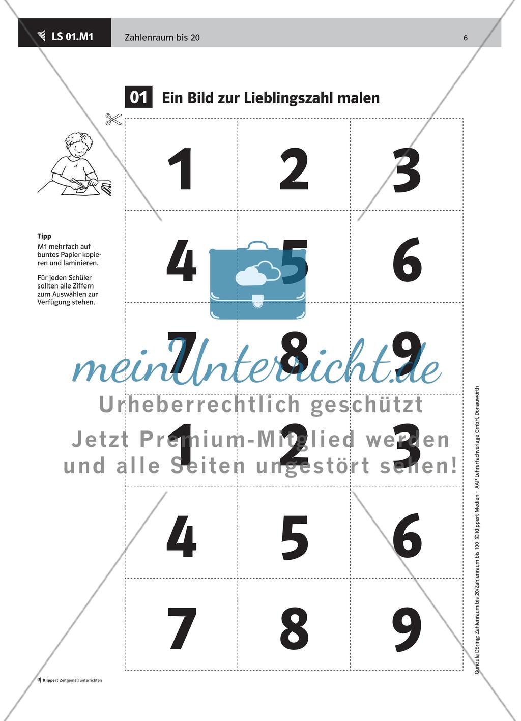 LS 01 Ein Bild zur Lieblingszahl malen Preview 2