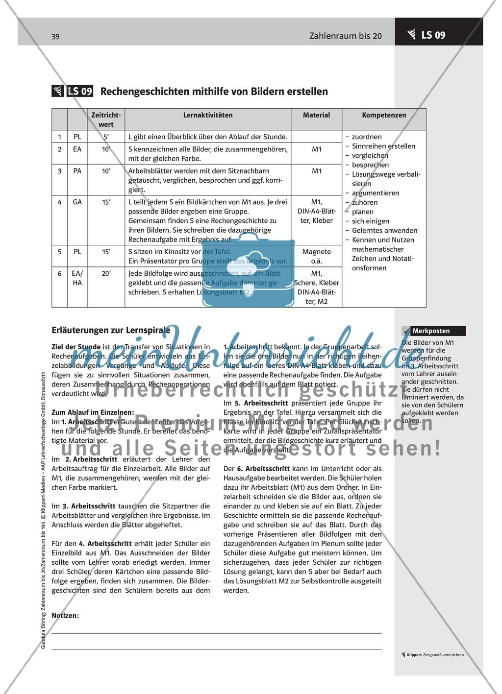 LS 09 Rechengeschichten mithilfe von Bildern erstellen Preview 1