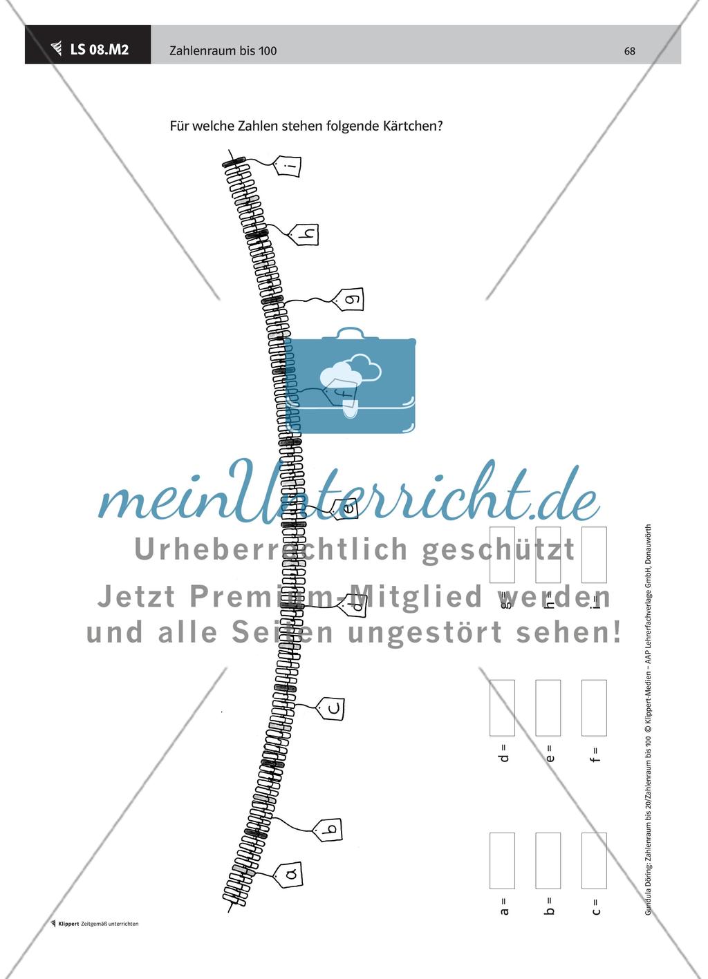 LS 08 Eine Zahlenschnur zur Orientierung am Zahlenstrahl herstellen Preview 3