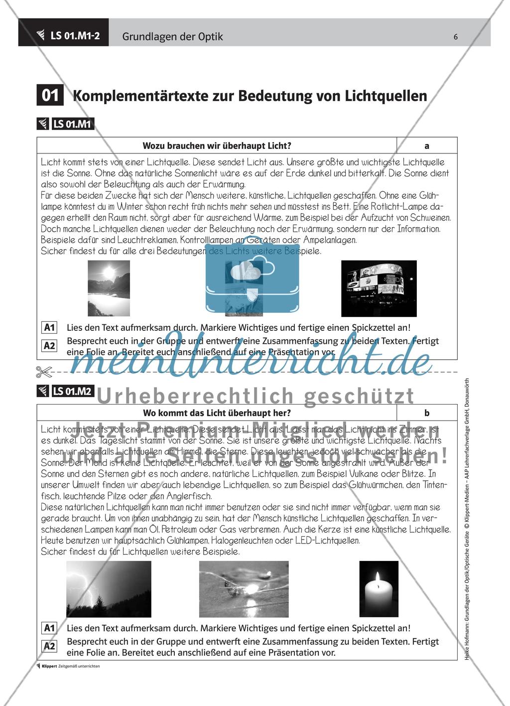 LS 01 Komplementärtexte zur Bedeutung von Lichtquellen erarbeiten Preview 3
