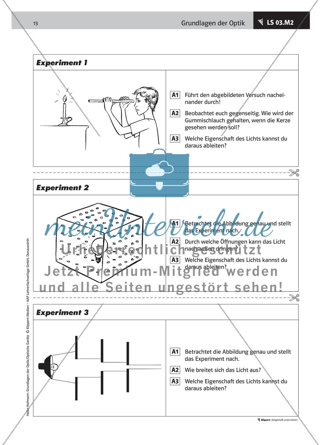 LS 03 In Freihandexperimenten die Ausbreitung des Lichts erkunden Preview 3