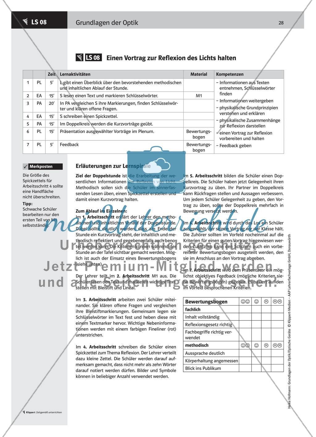 LS 08 Einen Vortrag zur Reflexion des Lichts halten Preview 2