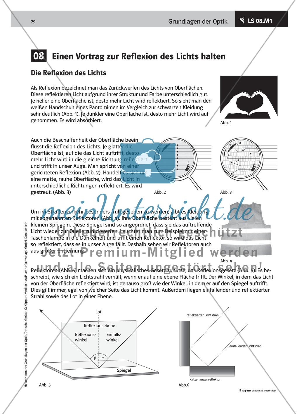LS 08 Einen Vortrag zur Reflexion des Lichts halten Preview 3