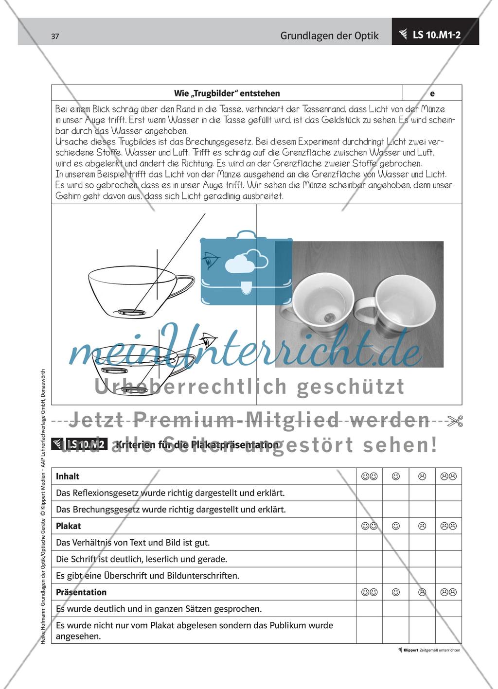 LS 10 Ein Plakat zu Beispielen der Reflexion und Brechung aus Umwelt und Technik gestalten Preview 5