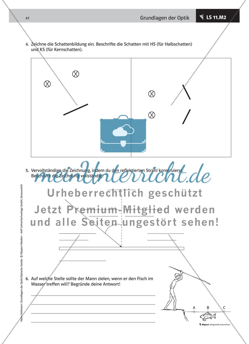 LS 11 Den eigenen Lernstand zum Grundlagenwissen der Optik reflektieren Preview 5