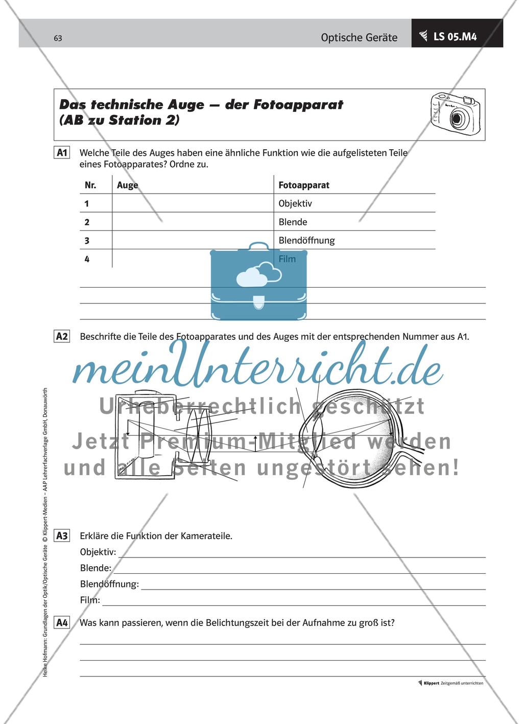 LS 05 Lernstationen zu optischen Geräten als „Praktikum“ durchführen Preview 11