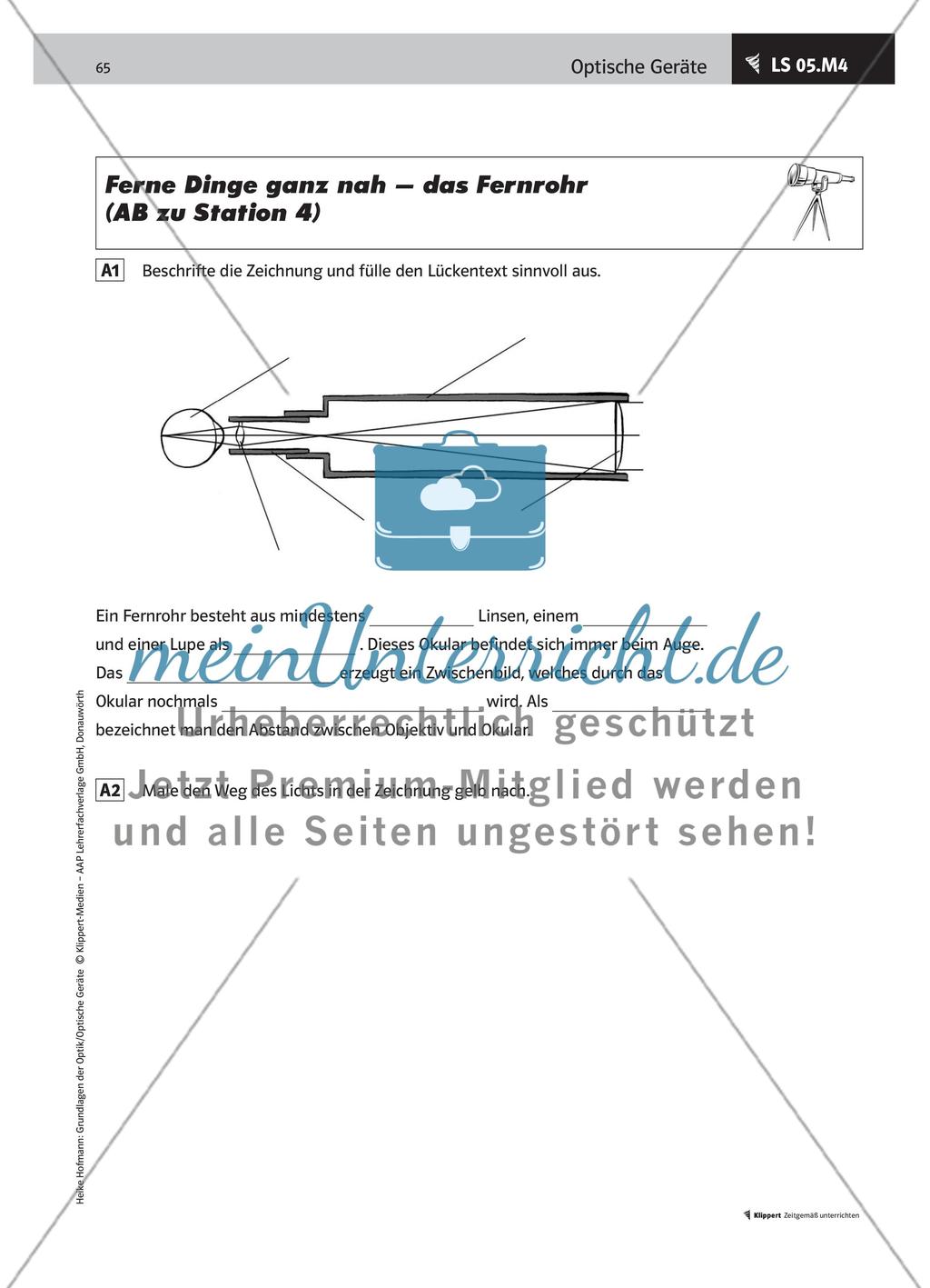 LS 05 Lernstationen zu optischen Geräten als „Praktikum“ durchführen Preview 13