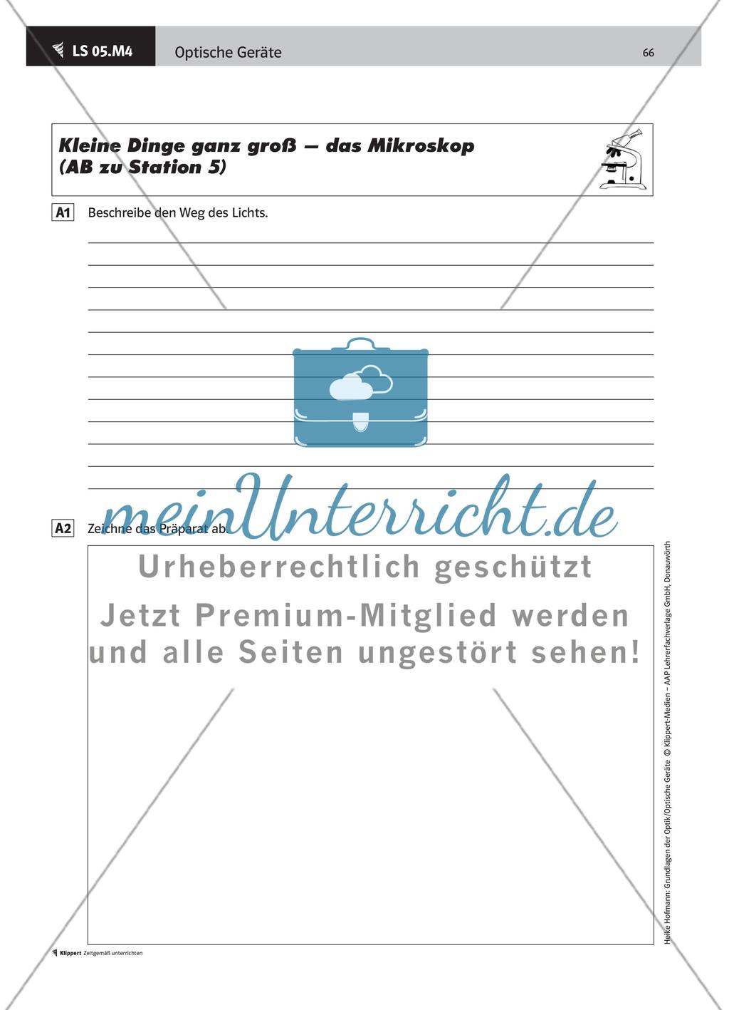 LS 05 Lernstationen zu optischen Geräten als „Praktikum“ durchführen Preview 14