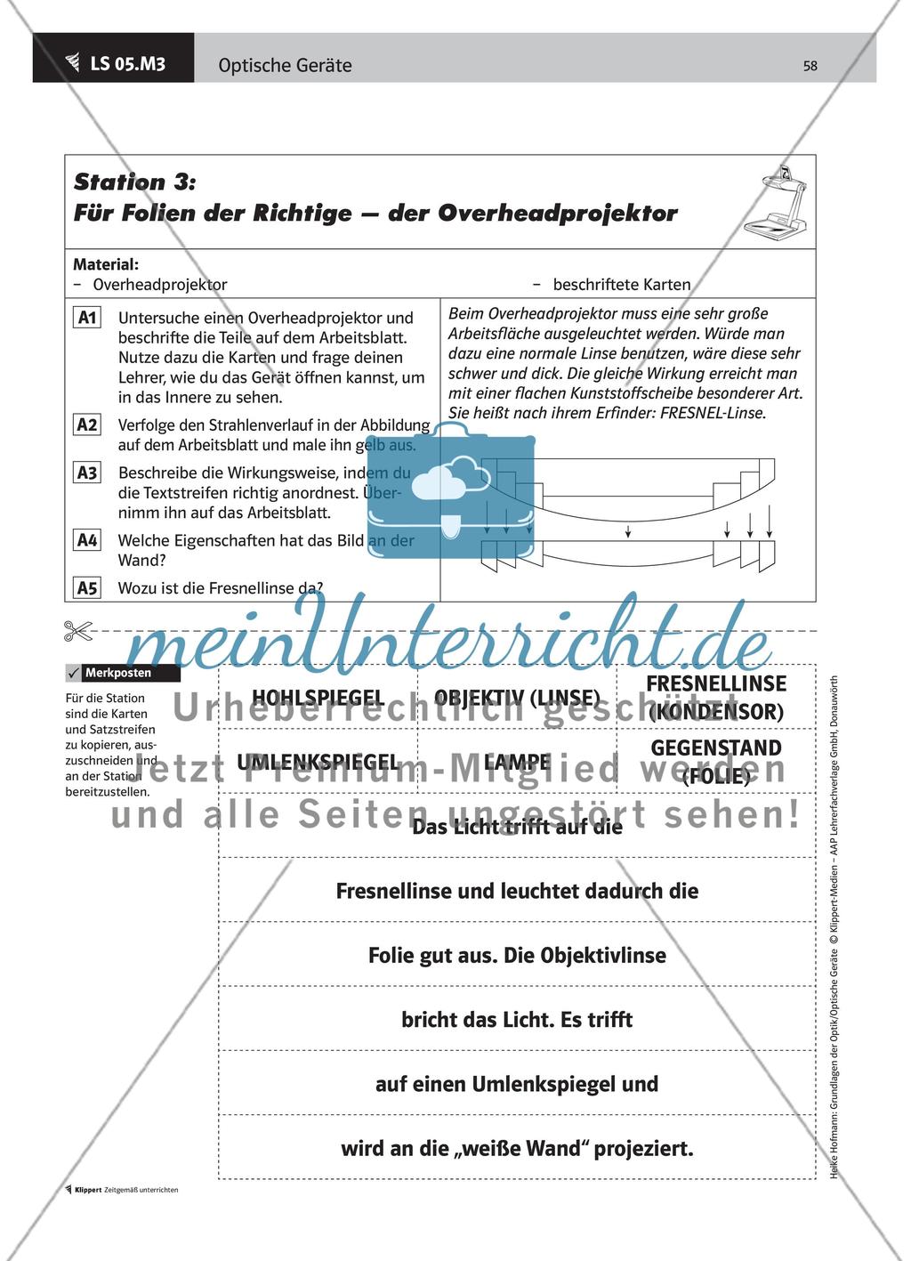 LS 05 Lernstationen zu optischen Geräten als „Praktikum“ durchführen Preview 6