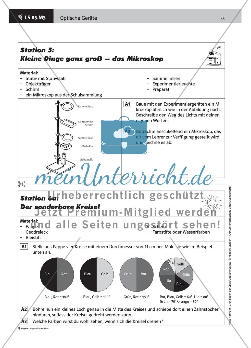 LS 05 Lernstationen zu optischen Geräten als „Praktikum“ durchführen Preview 8