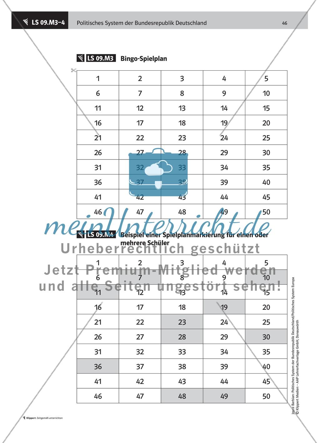 Über das Gelernte inhaltlich-methodisch reflektieren – Bingo-Spiel Preview 4