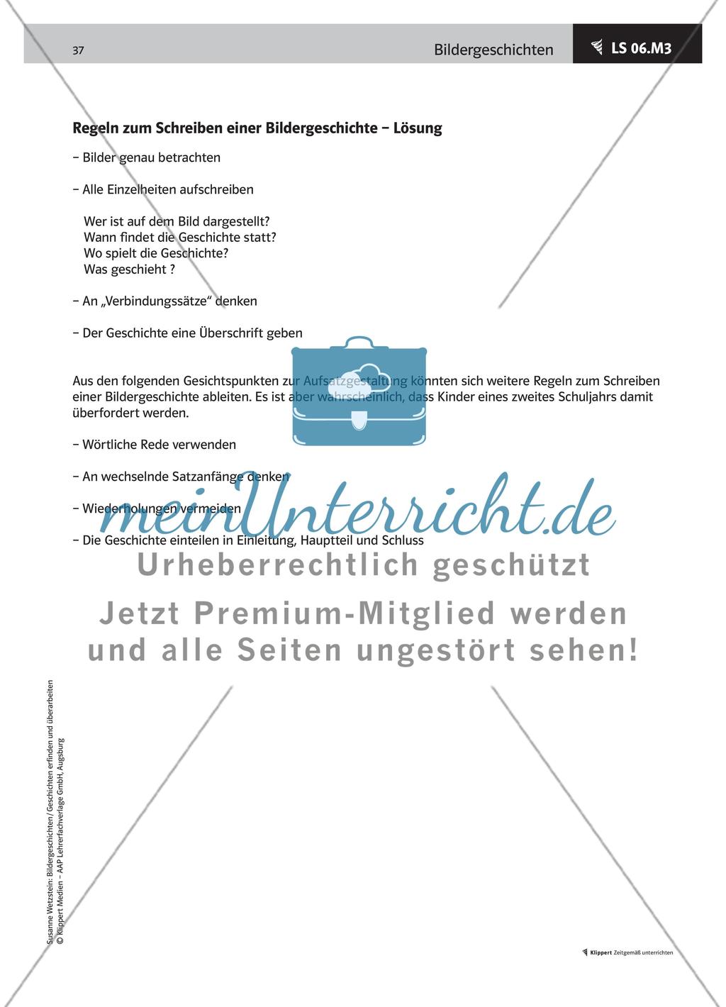 Regeln zum Schreiben einer Bildergeschichte sammeln und wiederholen Preview 4
