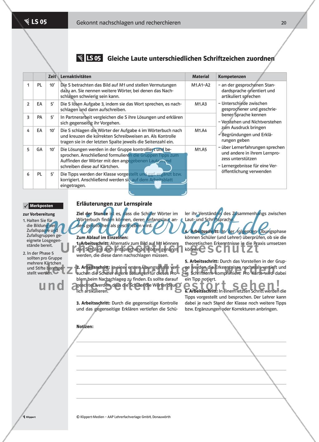 Gleiche Laute unterschiedlichen Schriftzeichen zuordnen Preview 1