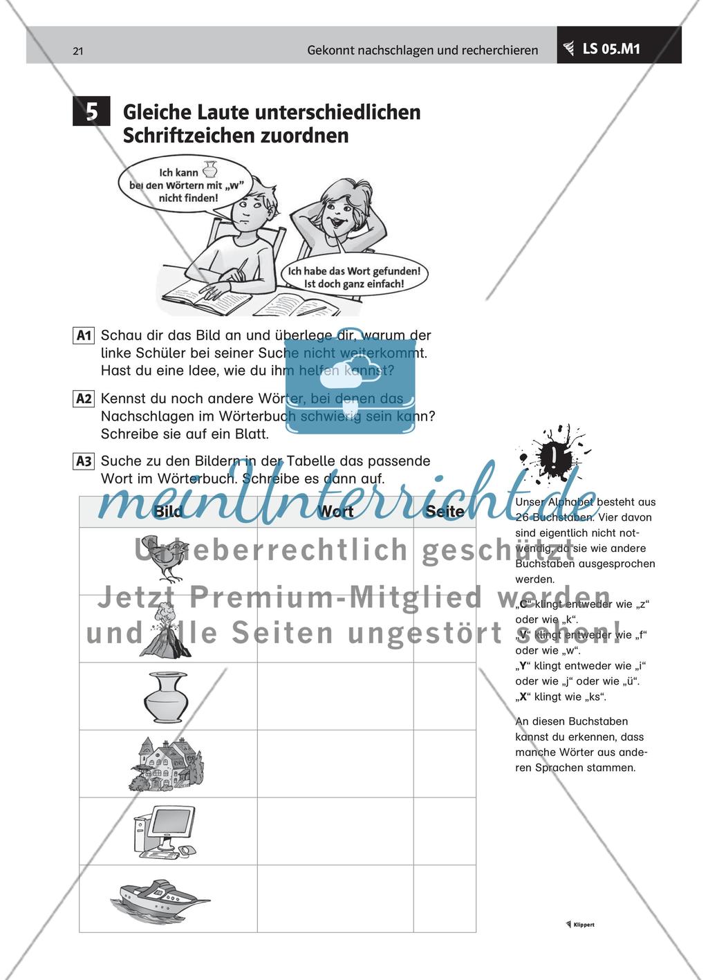 Gleiche Laute unterschiedlichen Schriftzeichen zuordnen Preview 2