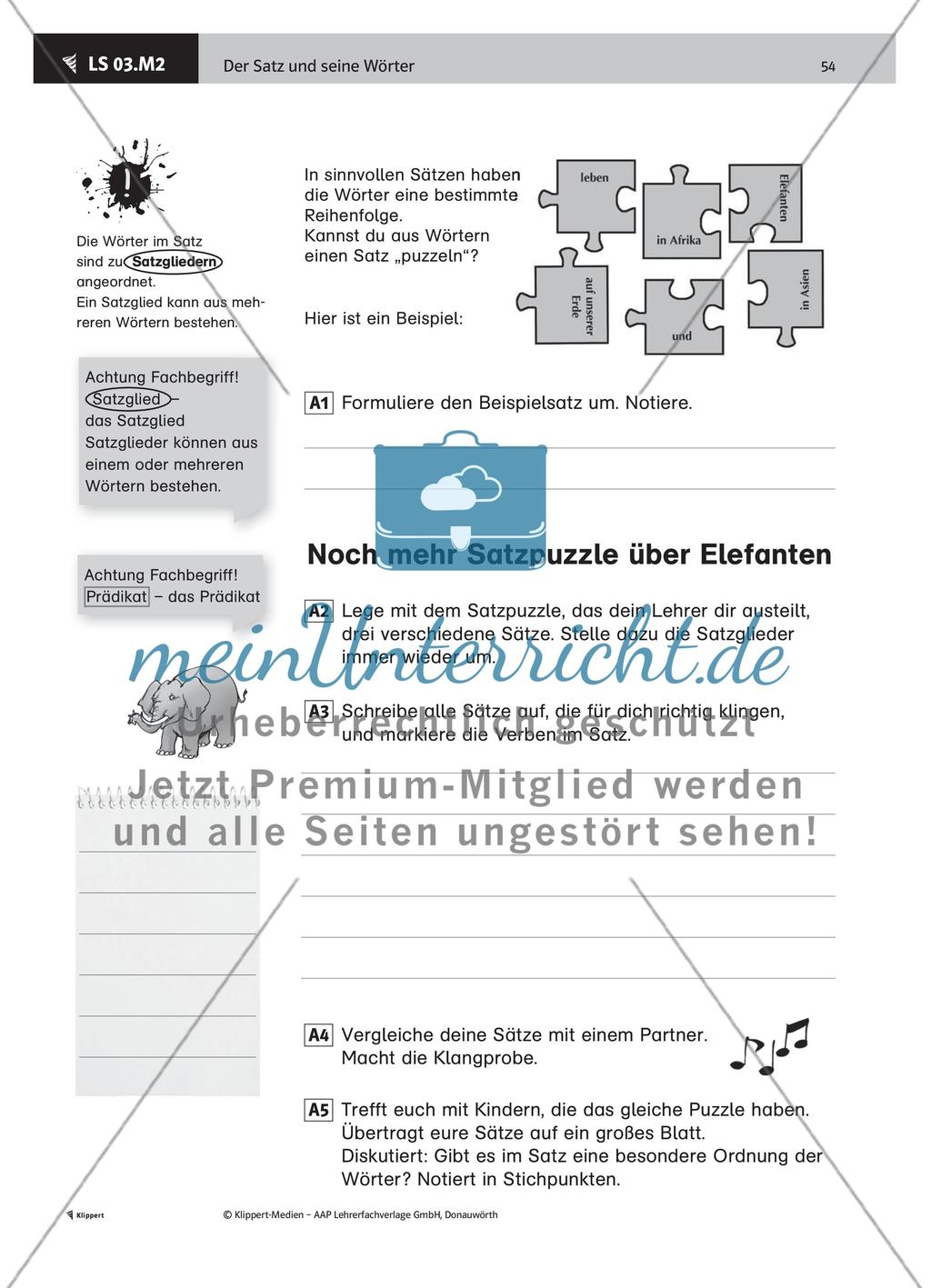Sätze durch Satzpuzzlearbeit rekonstruieren Preview 3