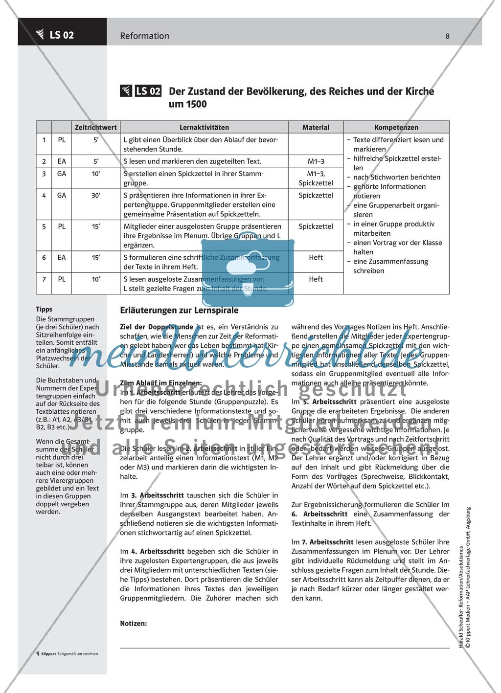 LS 02 Der Zustand der Bevölkerung, des Reiches und der Kirche um 1500 Preview 1