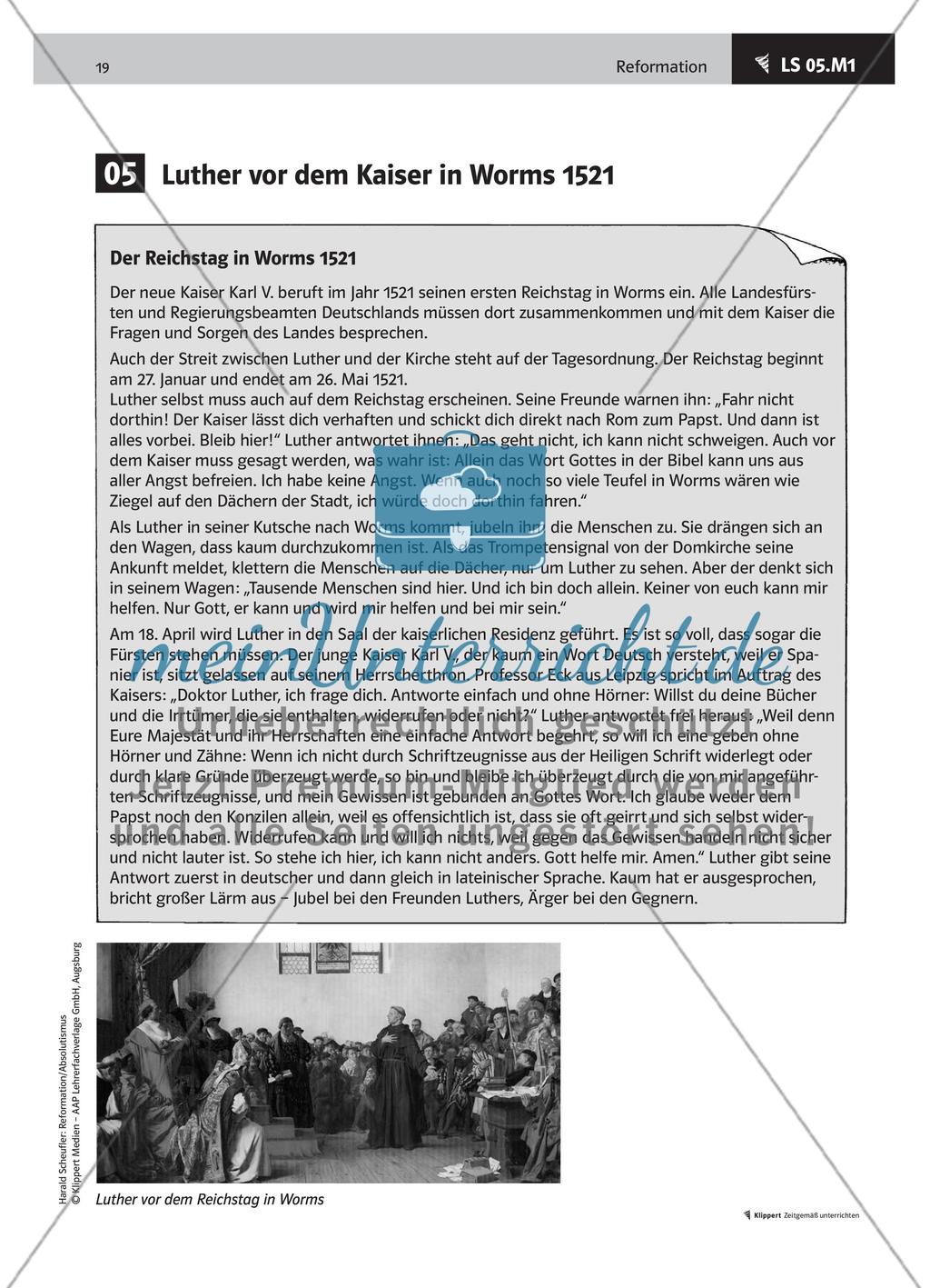 LS 05 Luther vor dem Kaiser in Worms 1521 Preview 3