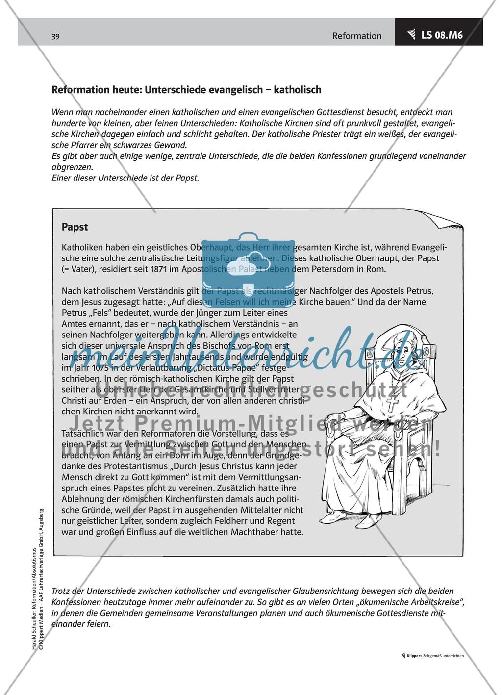 LS 08 Reformation heute – Unterschiede und Gemeinsamkeiten der beiden Konfessionen Preview 7