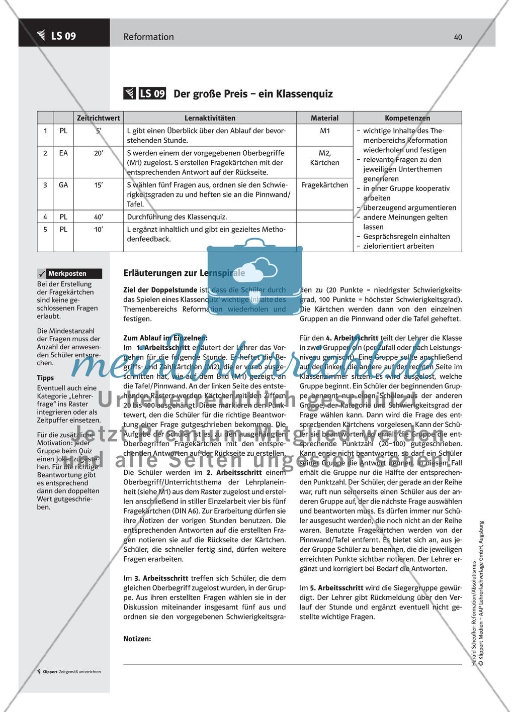 LS 09 Der große Preis – ein Klassenquiz Preview 1