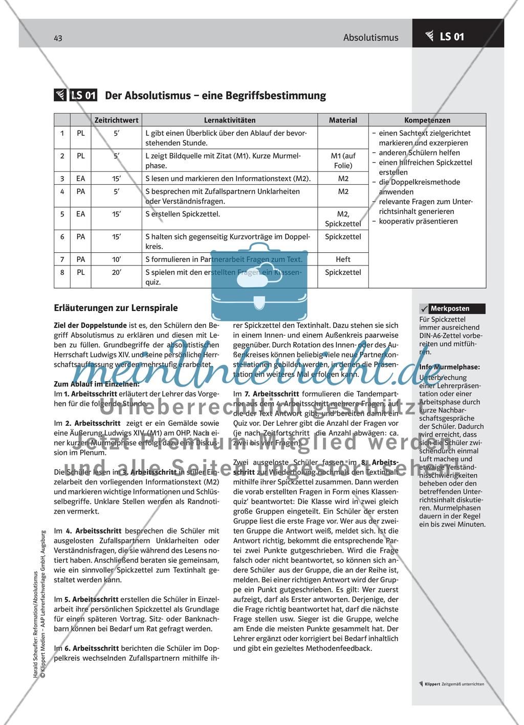 LS 01 Der Absolutismus – eine Begriffsbestimmung Preview 2