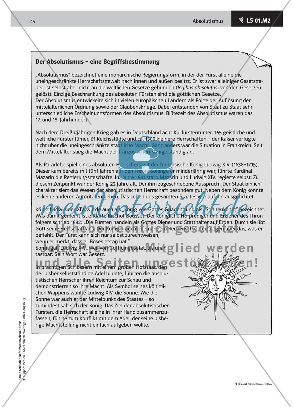 LS 01 Der Absolutismus – eine Begriffsbestimmung Preview 4