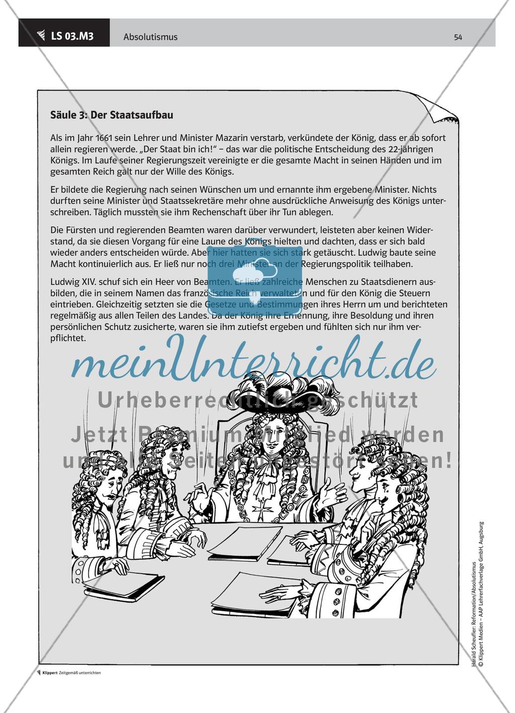 LS 03 „Der Staat bin ich“ – vier Säulen der absolutistischen Herrschaft Preview 4