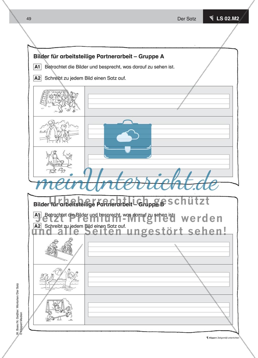 Sätze erkennen – Aussagesätze bilden Preview 3