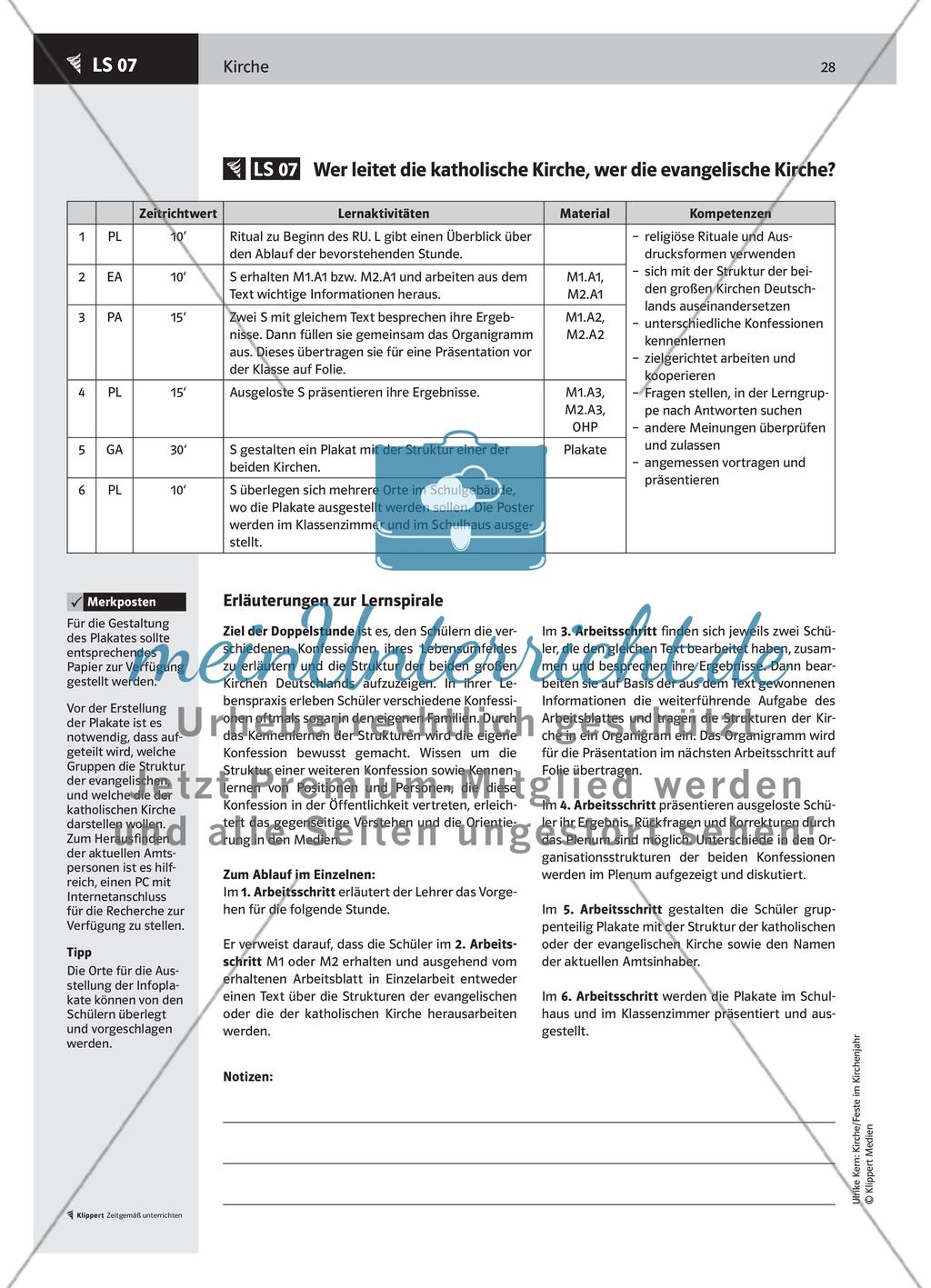 LS 07 Wer leitet die katholische Kirche, wer die evangelische Kirche? Preview 1