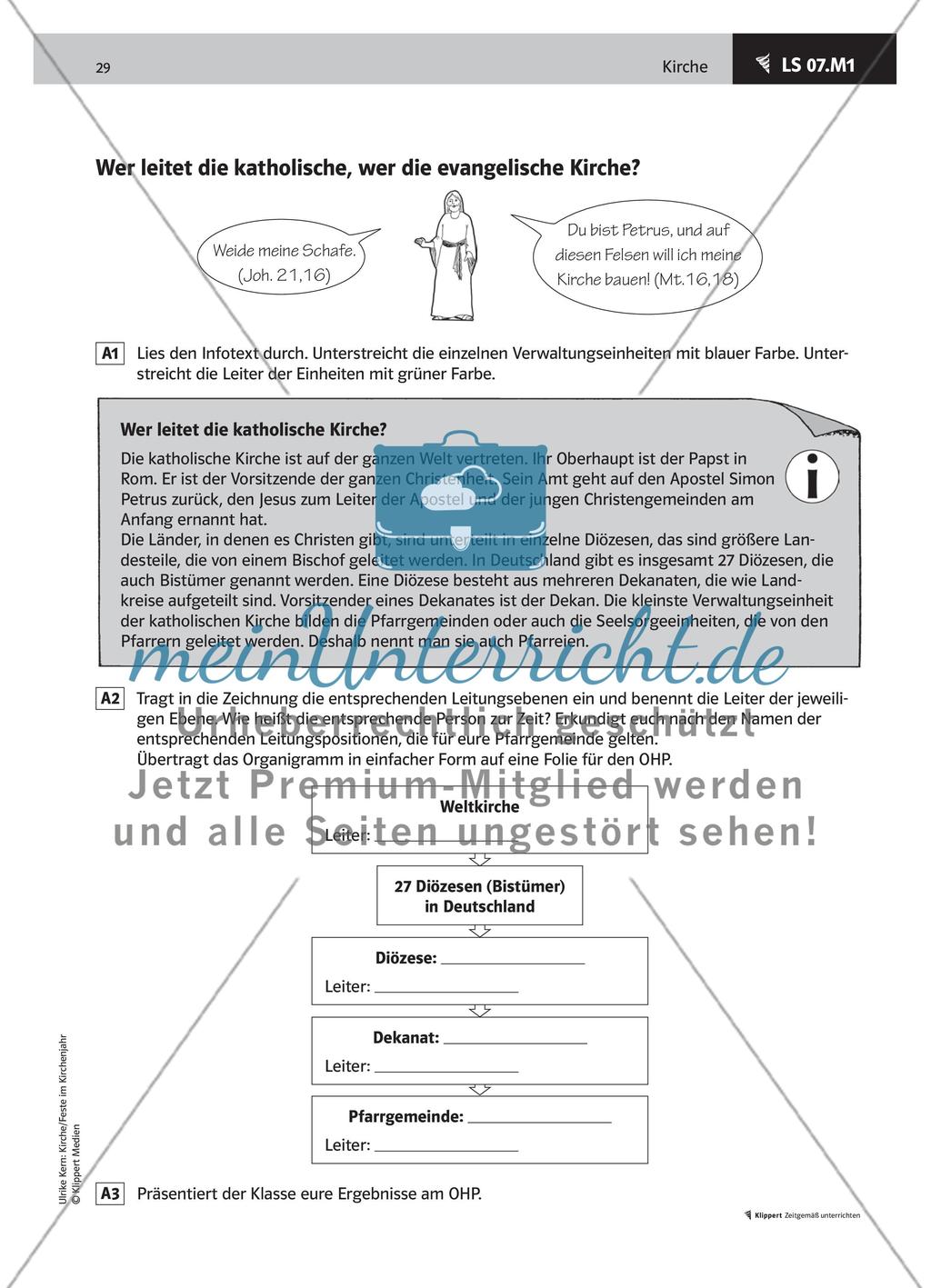 LS 07 Wer leitet die katholische Kirche, wer die evangelische Kirche? Preview 2