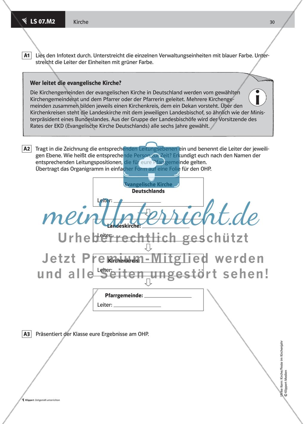 LS 07 Wer leitet die katholische Kirche, wer die evangelische Kirche? Preview 3