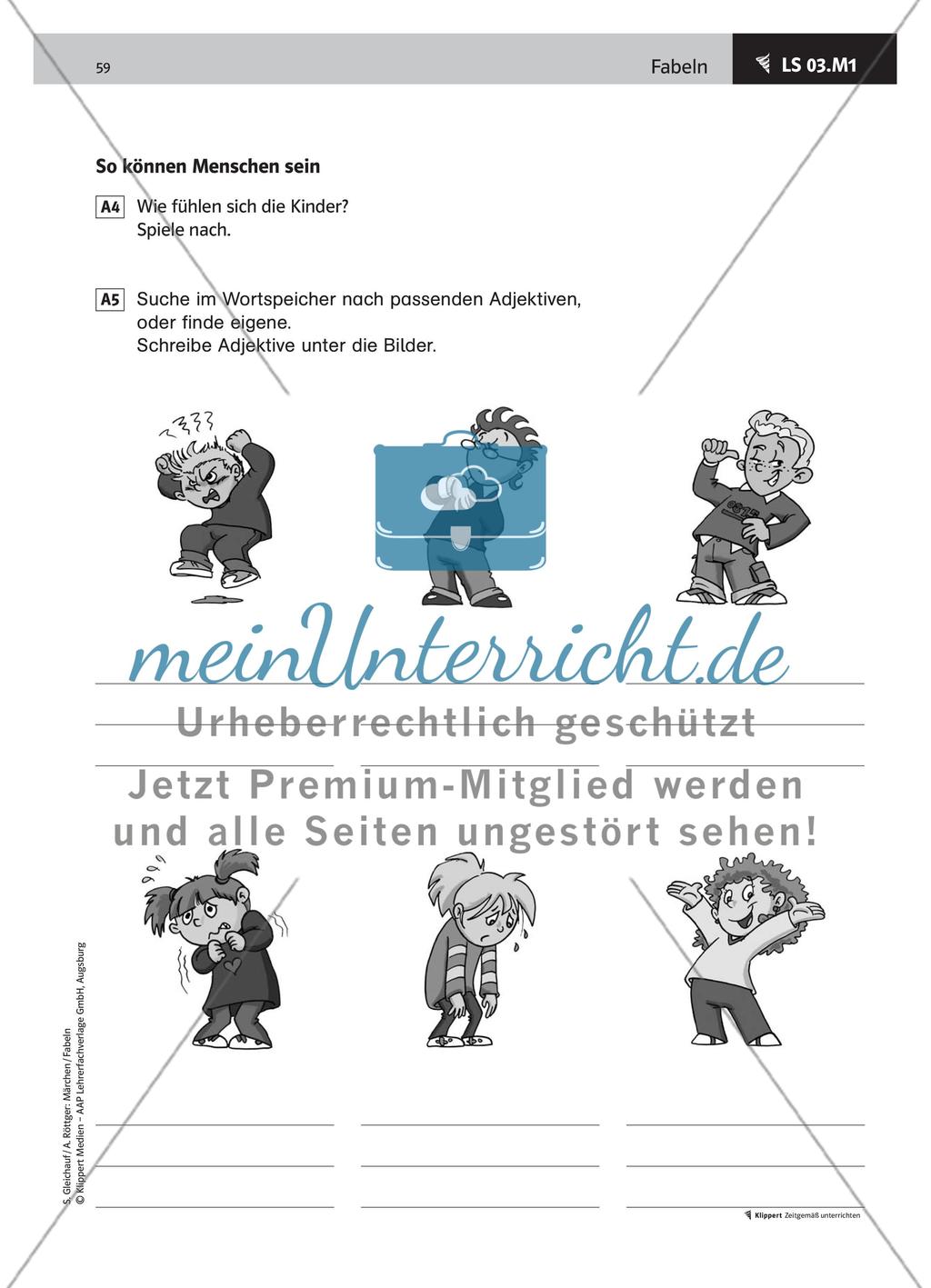 Eigenschaften von Tieren und Menschen erkennen und nachspielen Preview 3