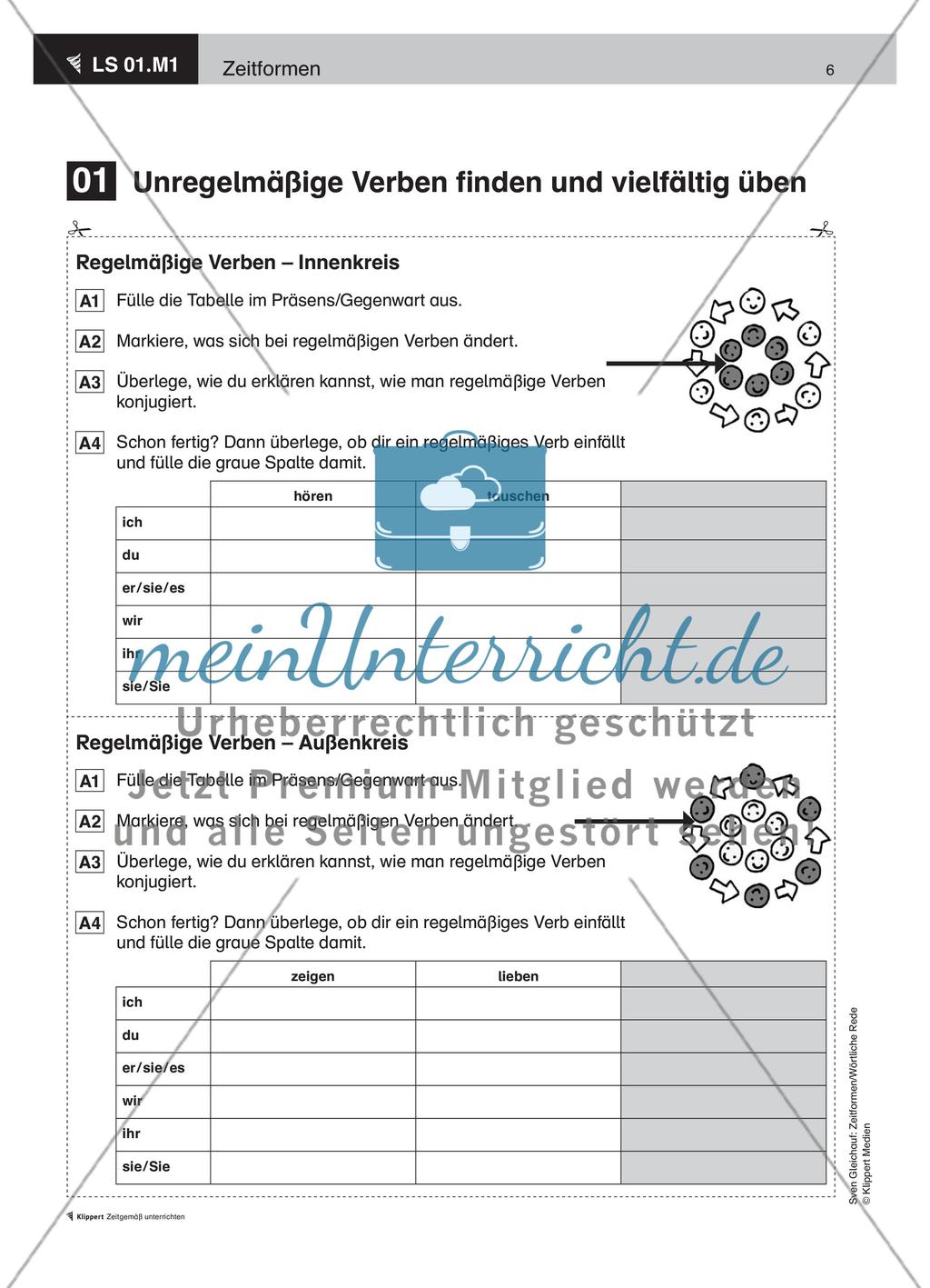 Unregelmäßige Verben finden und vielfältig üben Preview 2